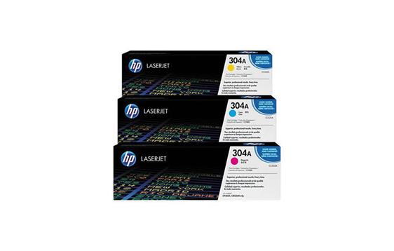 9405481 HP CF372AM Toner HP 304A CYM Tri-Pack pakke med CC531A, 532A og 533A